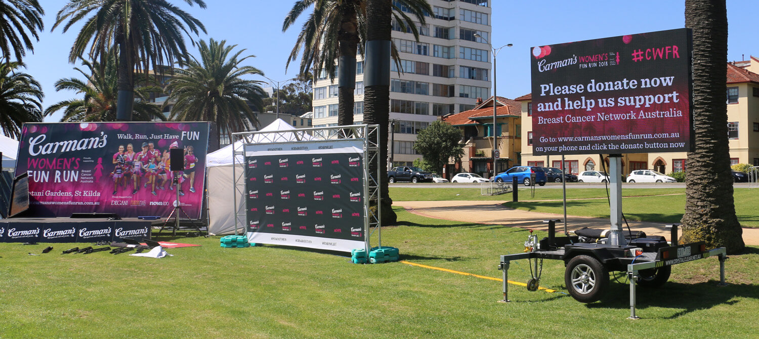 event LED trailer hire